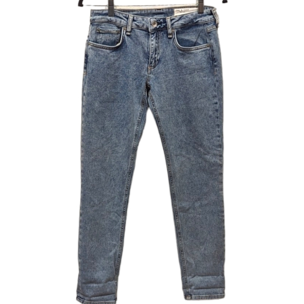 Rag & Bone Dre Low-Rise Light Wash Boyfriend Rigid Women's Jeans in Cape (24)